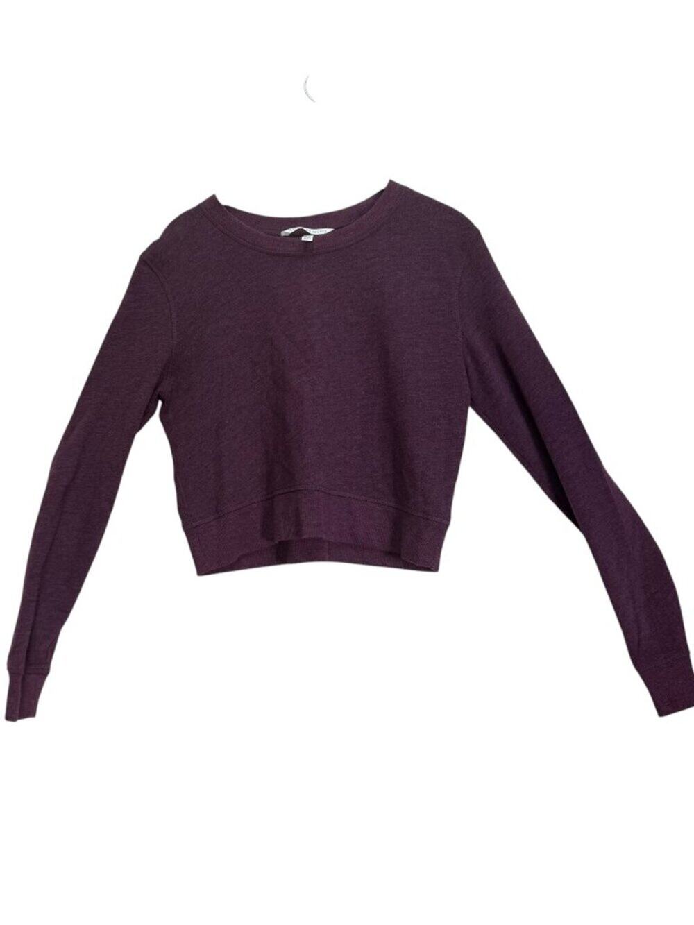 VICTORIA'S SECRET Sweater Crop Burgundy XS Crew Neck